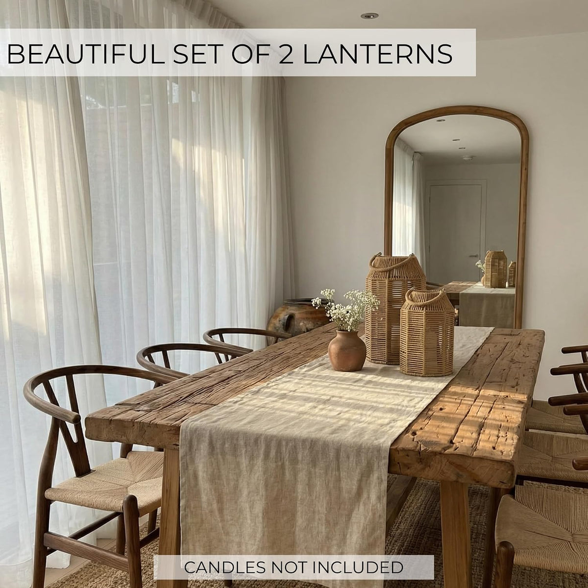 Natural Jute Boho Lanterns
