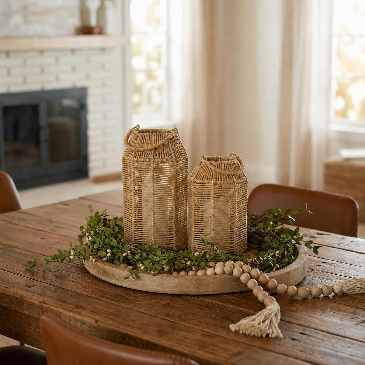 Natural Jute Boho Lanterns