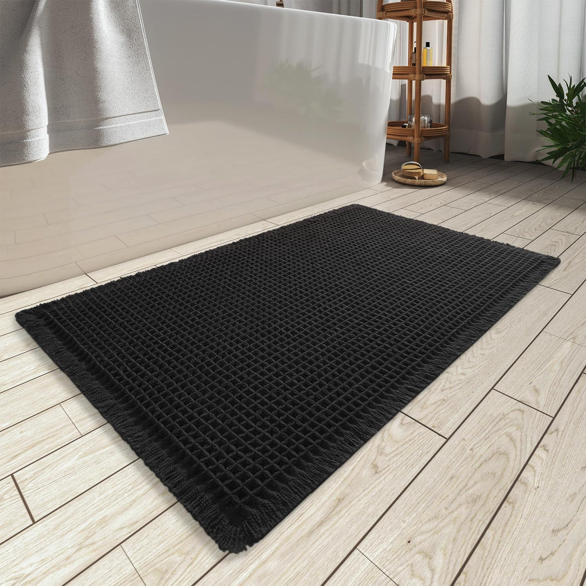 Waffle Bath Mat Ultra Absorbent Non Slip